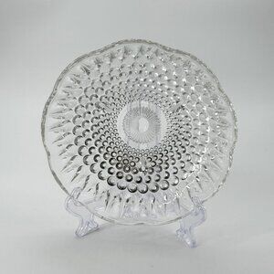 Vintage Anchor Hocking Clear Glass Hobnail Teardrop Three-Footed Candy Nut Dish